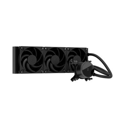 Fractal Design Radius 360, Black - Refroidisseur liquide AIO | Refroidisseur AIO pour processeur avec ventilateurs Dynamic 3 et performances de refroidissement élevées.