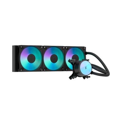Fractal Design Radius 360 RGB, Black - Refroidisseur liquide AIO | Refroidisseur AIO pour processeur avec ventilateurs Dynamic 3 et performances de refroidissement élevées.