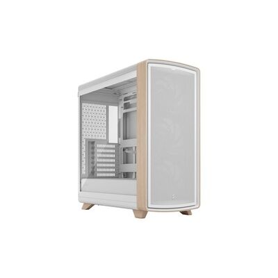 Fractal Design Summit Chalk White TG Clear Tint – Boîtier PC Gaming | Comprend trois ventilateurs Momentum, des détails en bois courbé et une façade en mesh pour un flux d’air optimal.