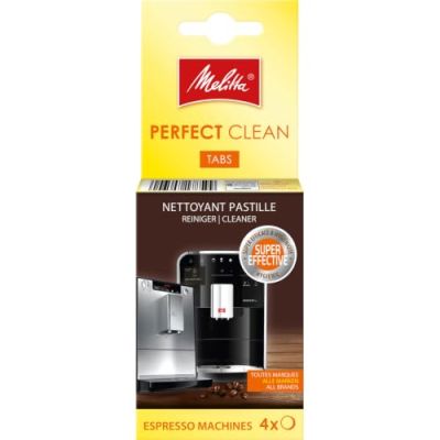 Melitta Nettoyant en Tablettes, pour Machine à café Automatique à grains avec broyeur, Pastille nettoyage Melitta à taille unique sans altération de goût, format 4 x 1,8 g.