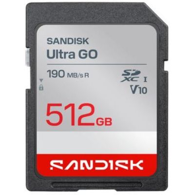 Carte SD  Ultra Go Sandisk 512go 190mbs C10 U1 Uhs
