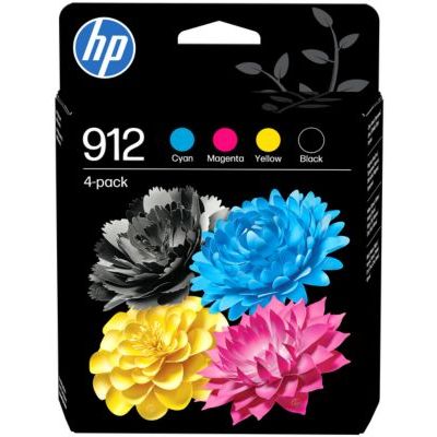 Hp - Cartouche D'encre  912 Noir + 3 Couleurs
