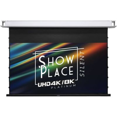 Écran de projection électrique Lumene Show Place Silent UHD 4K/8K Platinum 270C