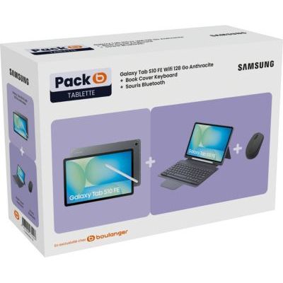 Pack Tablette Android Samsung Galaxy Tab S10 Fe 128Go Anthracite + Etui Clavier + Souris