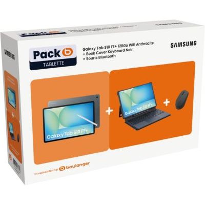 Pack Tablette Android Samsung Galaxy Tab S10 Fe+ 128Go Anthracite + Etui Clavier + Souris
