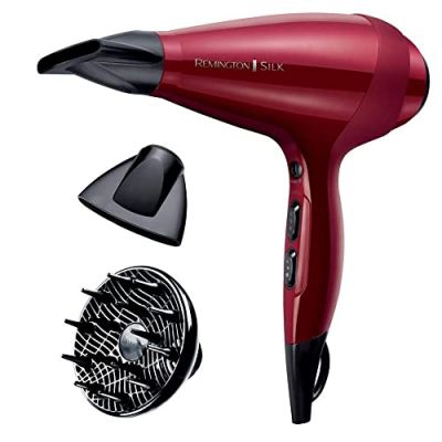 Sèche-Cheveux Remington AC9096 Silk Ionique Grille Céramique Protéine de Soie Moteur AC Professionnel Fonction turbo 2400W