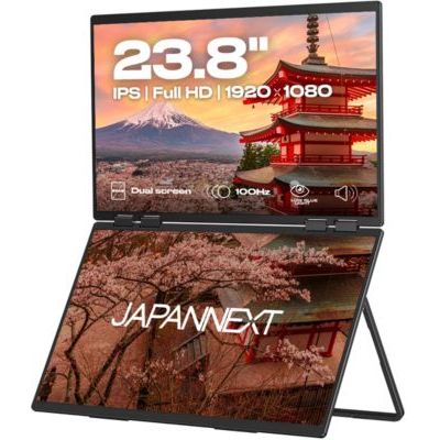 Ecran Pc Portable Japannext Jn-Dmd-Ips238f-C4 23" Double Écran Full Hd 100hz Ips Usb-C Amd Freesync Support Intégré