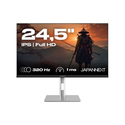 Ecran PC gaming Japannext JN-IPS245G320F-HSP 24,5" 320 Hz Full HD Argent et Noir
