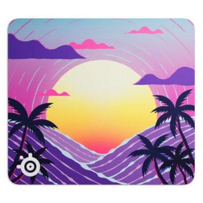 Tapis de souris gaming STEELSERIES QcK L Neon Sunset - 450 mm x 400 mm x 2 mm