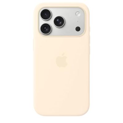 Coque en silicone avec MagSafe Apple iPhone 17 Pro Vanille