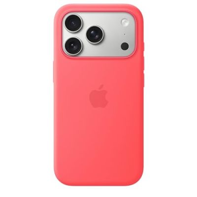 Coque en silicone avec MagSafe Apple iPhone 17 Pro Goyave éclatante