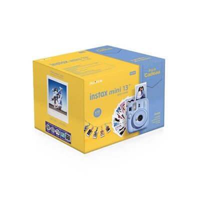Appareil photo instantané Pack Instax Noël mini 13 Bleu + Pack film Instax mini 10 vues + Guirlande LED