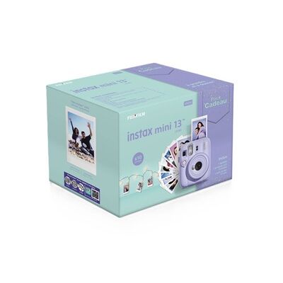Appareil photo instantané Pack Instax Noël mini 13 Lavande + Pack film Instax mini 10 vues + Guirlande LED