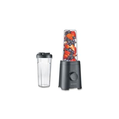 Blender SEVERIN SM3753 Mix & Go 320 W - 2 gourdes de 600 ml - 2 vitesses - 4 lames aiguisées - Noir