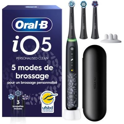 Brosse À Dents Électrique Oral-B Io 5 Leopard + Étui De Voyage + Étui Bro