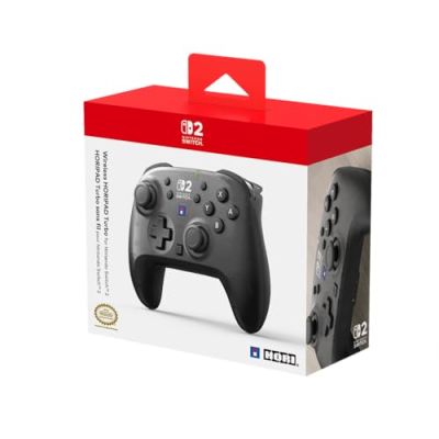 Manette Nintendo Switch 2 Horipad Turbo Sans fil Noir et transparent Bouton C/Assign