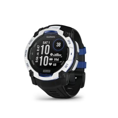 Montre GARMIN Instinct 3 Solar 50 mm Blanche et noire Bracelet noir
