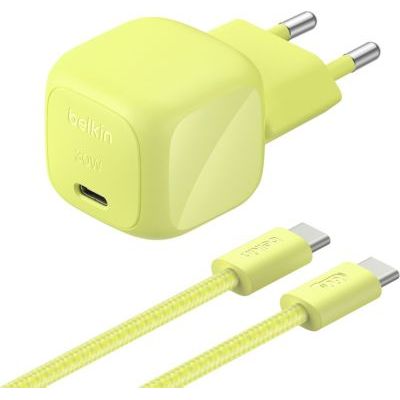 Chargeur Belkin Usb-C 30w + Cable Usb-C 2m Vert