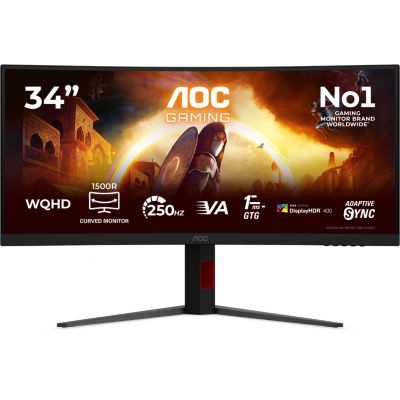 Ecran Pc Gamer Aoc Cu34g4zca 34'' Incurvé 4k 250 Hz Hdr Hdmi 2.1 Ecran Pc Gamer Aoc Cu34g4zca 34'' Incurvé 4k 250 Hz Hdr Hdmi 2.1