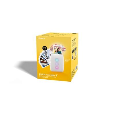 Pack Imprimante photo Fujifilm Instax Mini Link 3 Blanc argile + 1 pack de 10 films