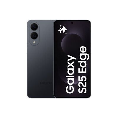 Pack Smartphone Samsung Galaxy S25 Edge 256Go Noir absolu titane + Casque Force Play Immersion II Bluetooth avec réduction du bruit active hybride Noir