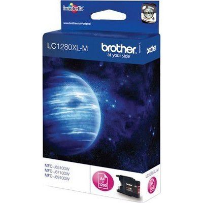 image Brother LC1280XLMBP Cartouche d'encre d'origine haute capacité sous blister pour MFC-J6510DW/J6710DW/J6910DW 1200 pages Magenta