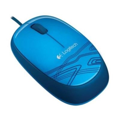 image Logitech M105 Souris Filaire USB, 3 Boutons, Suivi Optique 1000 PPP, Ambidextre, Compatible avec PC/Mac/Portable - Bleue