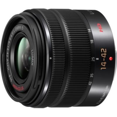 Panasonic Lumix 14-42mm F3.5-5.6 | Objectif Zoom Standard H-FS1442AEKA (Grand angle 14mm, Stabilisé, equiv. 35mm : 28-84mm) Noir – Compatible monture Micro 4/3 Panasonic & Olympus