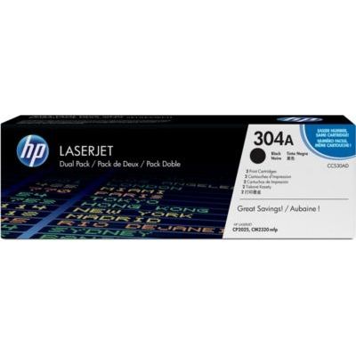 image HP 304A Pack de 2 Toners Noir Authentiques (CC530AD)