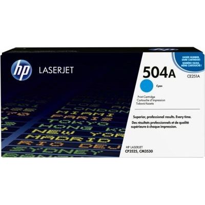HP 504A Toner Cyan Authentique (CE251A)