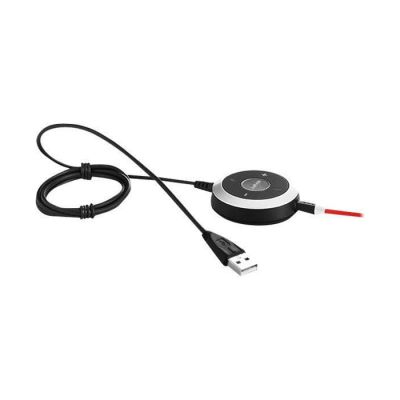 image Jabra Evolve 40 MS Mono Casque audio - Casque certifié Microsoft pour VoIP Softphone avec annulation passive du bruit - Câble USB avec contrôleur - Noir