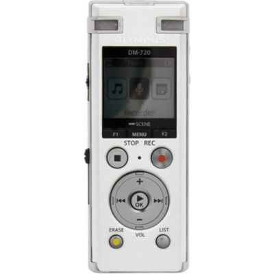 image Olympus DM-720 Enregistreur vocal numérique de haute qualité avec micro TRESMIC, lecture avancée, USB direct, mode automatique intelligent, réduction du bruit, mode de transcription et mémoire de 4 Go