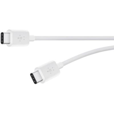 image Belkin - Câble de Charge et Synchronisation USB-C 2.0 vers USB-C pour Smartphone et Tablette - 1,8m - Blanc (Compatible Samsung Galaxy S9/S9+) F2CU043bt06-WHT