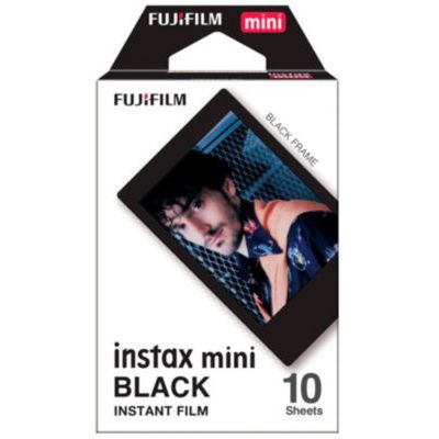 image Fujifilm 16537043 Instax Mini Color Frame Développement Instantané Noir + 1x10 Films