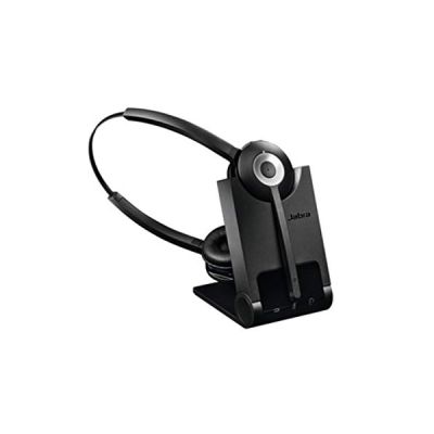 image GN AUDIO Casque Jabra Pro 920 Duo - Sans fil - Design Sur tête - Stéréo - Noir - Supra-aural - Portée 12000 cm - DECT - Anti-bruit