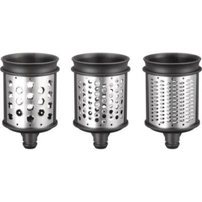 image KitchenAid 5KSMEMVSC Set de Cylindres à Râper pour Tranchoir/Préparations Fraéches Argent,