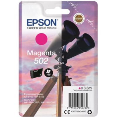 image Epson Singlepack Magenta 502 Ink - Cartouches d'encre (Original, Encre à pigments, Magenta, Epson, 1 pièce(s), Impression à jet d'encre)