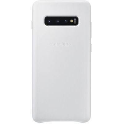 image SAMSUNG Coque en Cuir Blanc Galaxy S 10+
