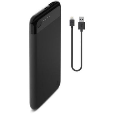 image Belkin Batterie externe Boost Charge 5K avec connecteur et câble Lightning (certifié Apple MFi) - noir