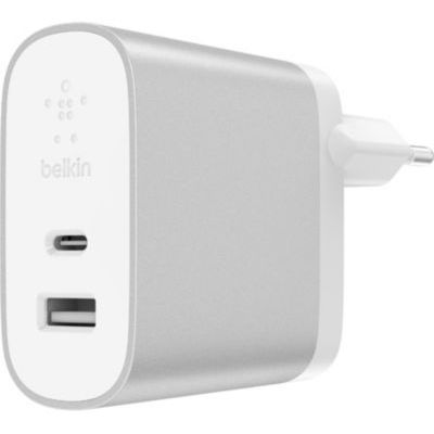 image Belkin Chargeur secteur USB-C (27 W) + USB-A (12 W) BOOSTCHARG (chargeur compatible Charge rapide)