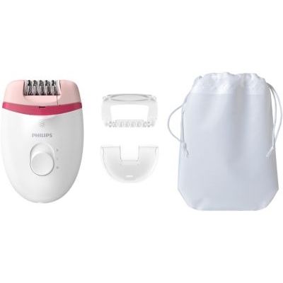 image Philips Satinelle Essential Épilateur Rose Blanc 15 V Ergonomique
