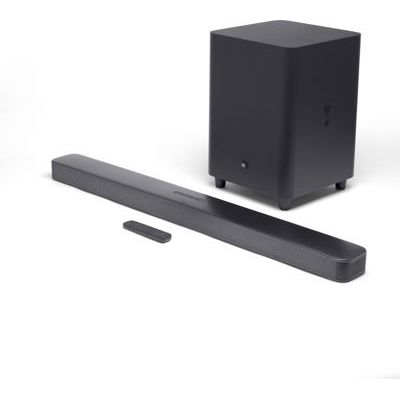 image JBL 5.1 – Barre de son avec caisson de basses et hauts-parleurs sans fil – Connection 4K par arc HDMI ou câble optique – Bluetooth 4.2 – Couleur : Noir
