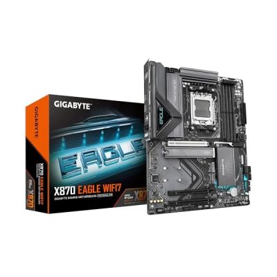 image GIGABYTE Carte Mère X870 Eagle WIFI7 - Prend en Charge Les processeurs AMD Ryzen 9000, VRM à 14+2+2 Phases, jusqu'à 8000MHz DDR5 (OC), 1xPCIe 5.0, Wi-FI 7, LAN 2.5GbE, USB 4