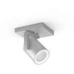 image produit Philips Hue White & Color Ambiance Spot Argenta Aluminium Compatible Bluetooth, Fonctionne avec Alexa