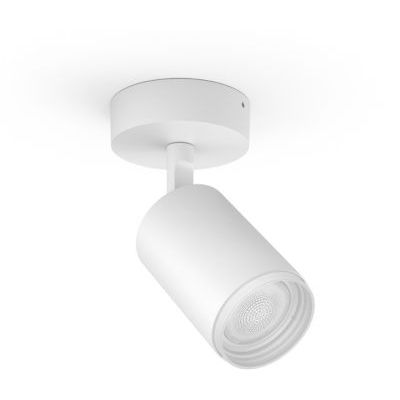 Philips Hue White & Color Ambiance Spot Fugato x3 rond Blanc Compatible Bluetooth Fonctionne avec Alexa