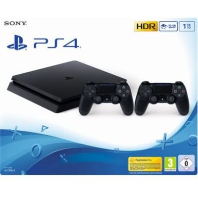 image PS4 Slim 1 To F avec 2ème Manette Noir