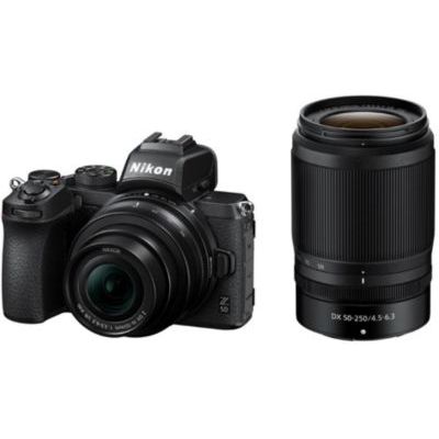 image Nikon Hybride Z50 + Objectif Z DX 1650mm f/3.56.3 VR + Z DX 50250 f/4.56.3 VR + Carte mémoire SDXC SanDisk Extreme 128 Go jusqu'à 150 Mo/s, Classe 10, U3, V30