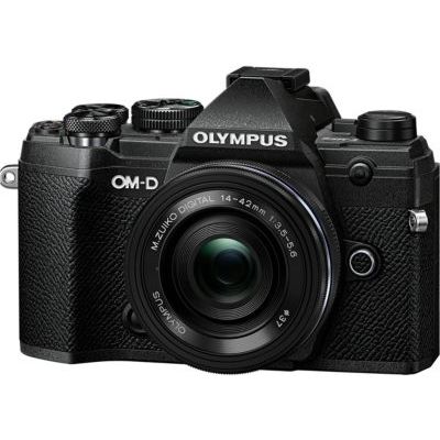 image Olympus OM-D E-M5 Mark III Kit, Appareil Photo Micro 4/3 (20 MP, Stabilisateur d'Image 5 Axes, AF puissant, Vidéo 4K, WLAN), Noir + Objectif M.Zuiko 14-42mm