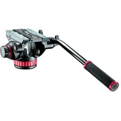 image Manfrotto 502 Pro Tête Vidéo Fluide MVH502AH avec Base Plate Système de Contrepoids pour Les Photographes/Vidéastes Professionnels Caméscopes et Appareils Reflex Numériques jusqu'à 7 kg