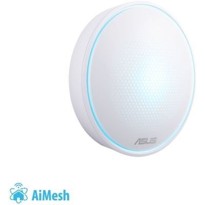 Asus Lyra Mini Système Wi-Fi multi-room Mesh (maillé) AC 1300 Mbps / Double bande avec Asus Lyra et sécurité AiProtection à vie par TrendMicro, compatible Amazon Alexa, garantie 3 ans (Pack de 1)